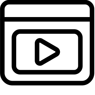 Schwarz weißes YouTube Logo