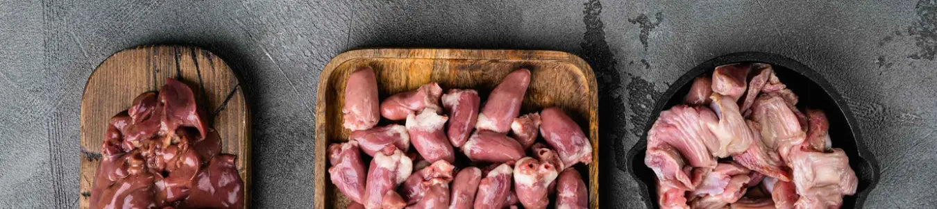 klein geschnittene BARF-Innereien