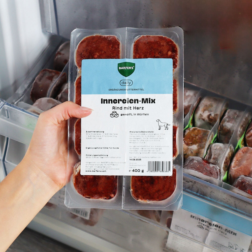 Würfel: Innereien-Mix Rind mit Herz