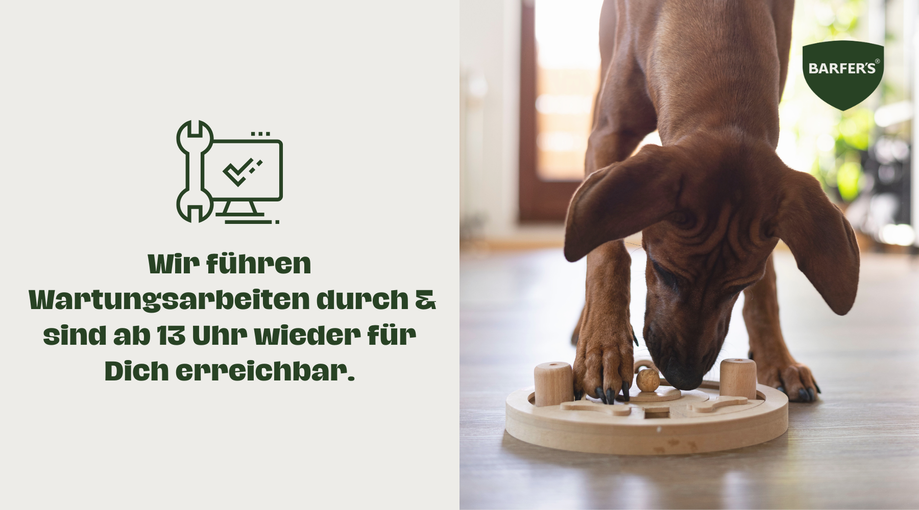 Wartungsarbeiten - Wir sind ab 13 Uhr wieder für euch da!