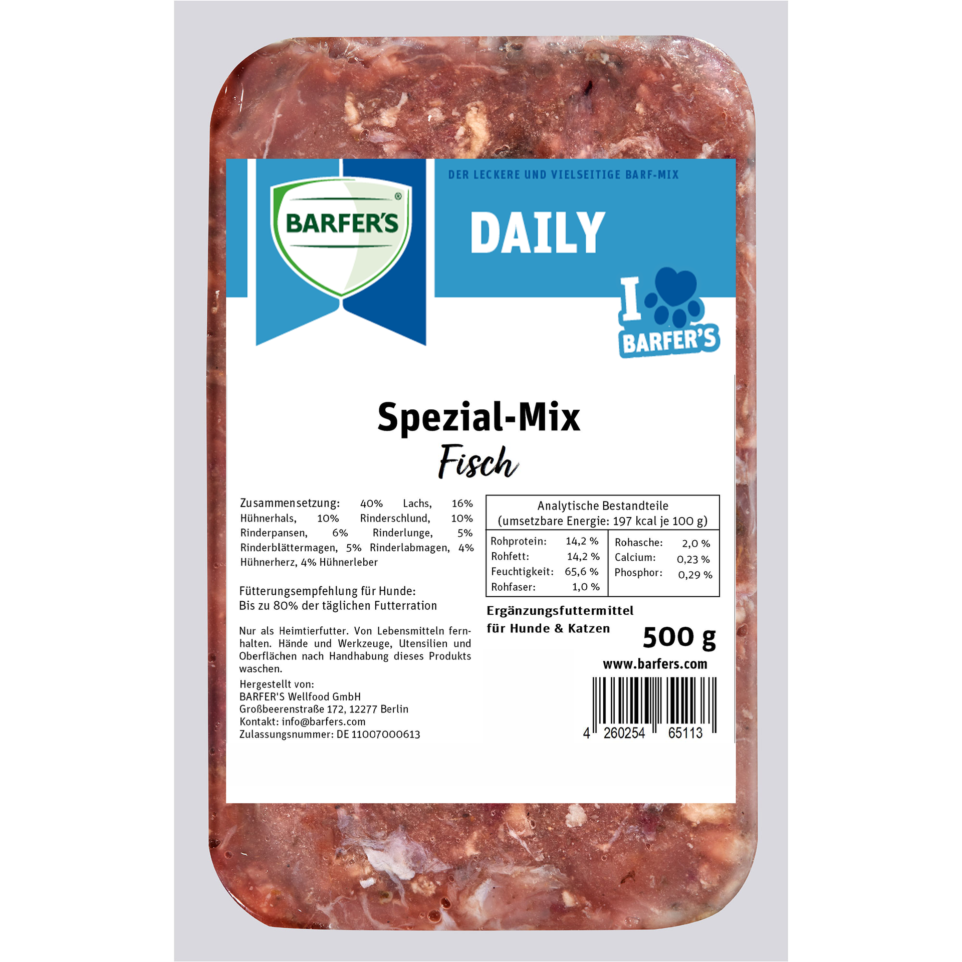 Fleisch-Mix Fisch mit Huhn und Rind