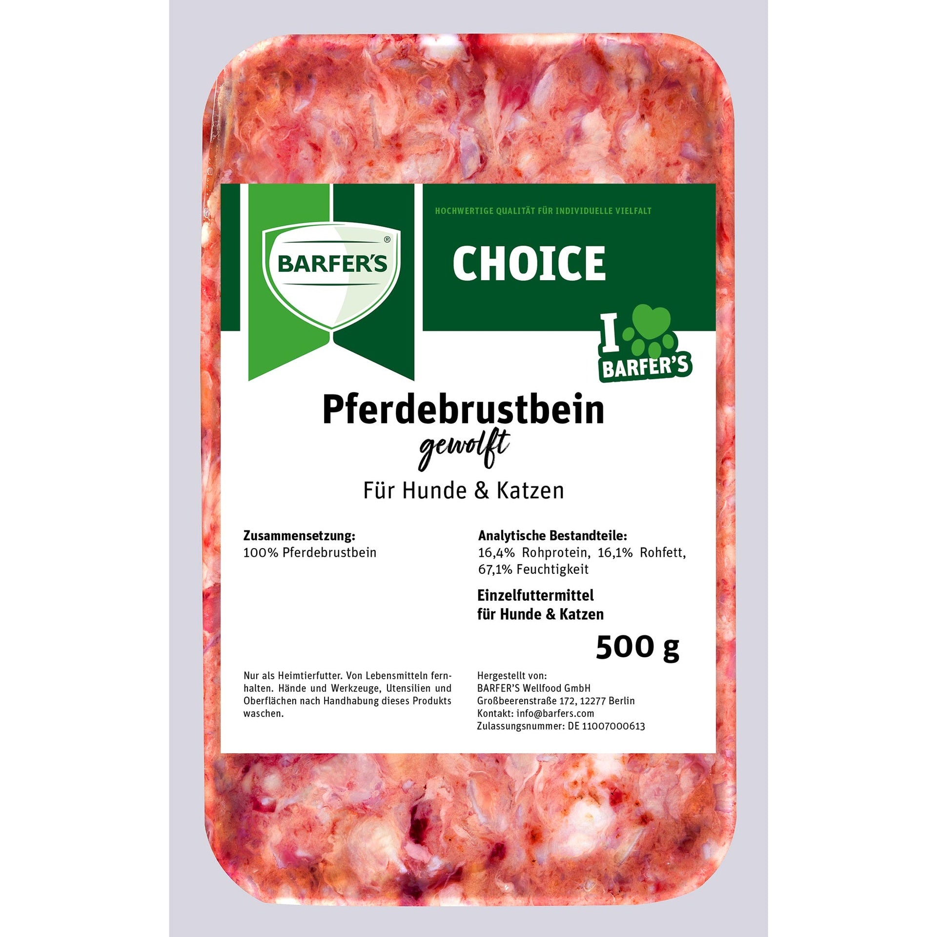 Pferdebrustbein gewolft