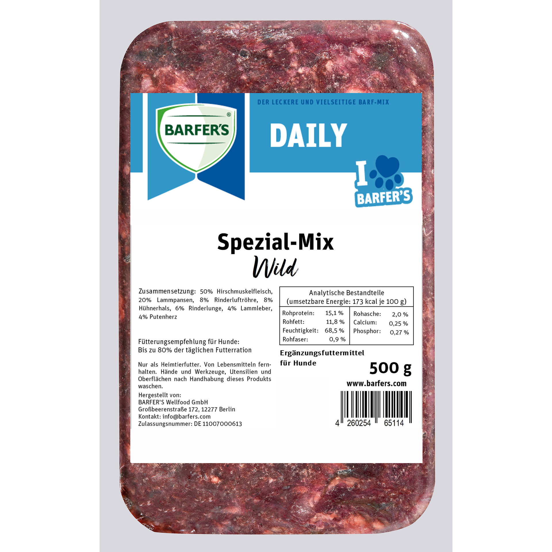 Fleisch-Mix Wild, Lamm, Rind und Geflügel