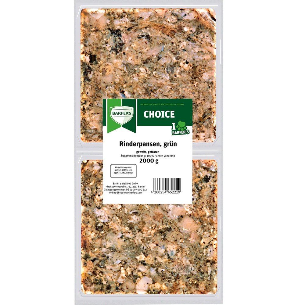 Rinderpansen grün gewolft – BARFER'S