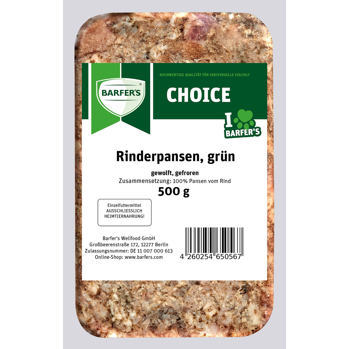 Rinderpansen grün gewolft – BARFER'S