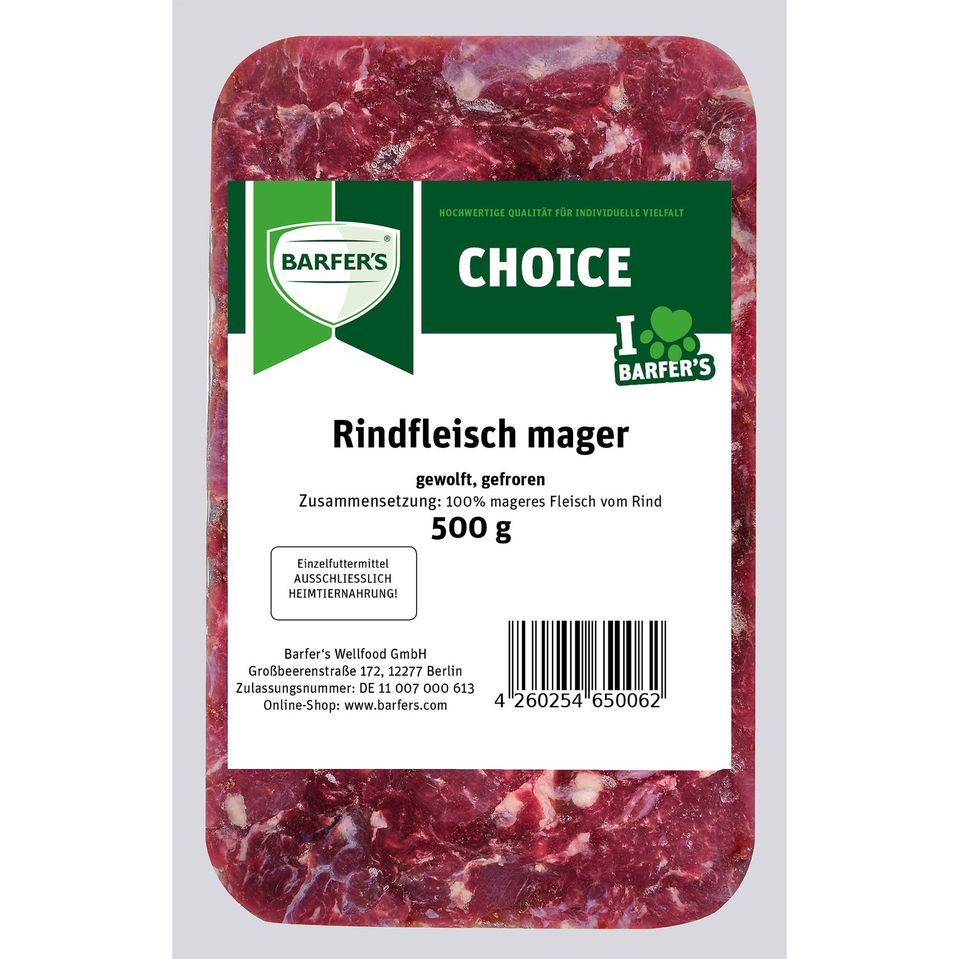 Rindfleisch mager gewolft